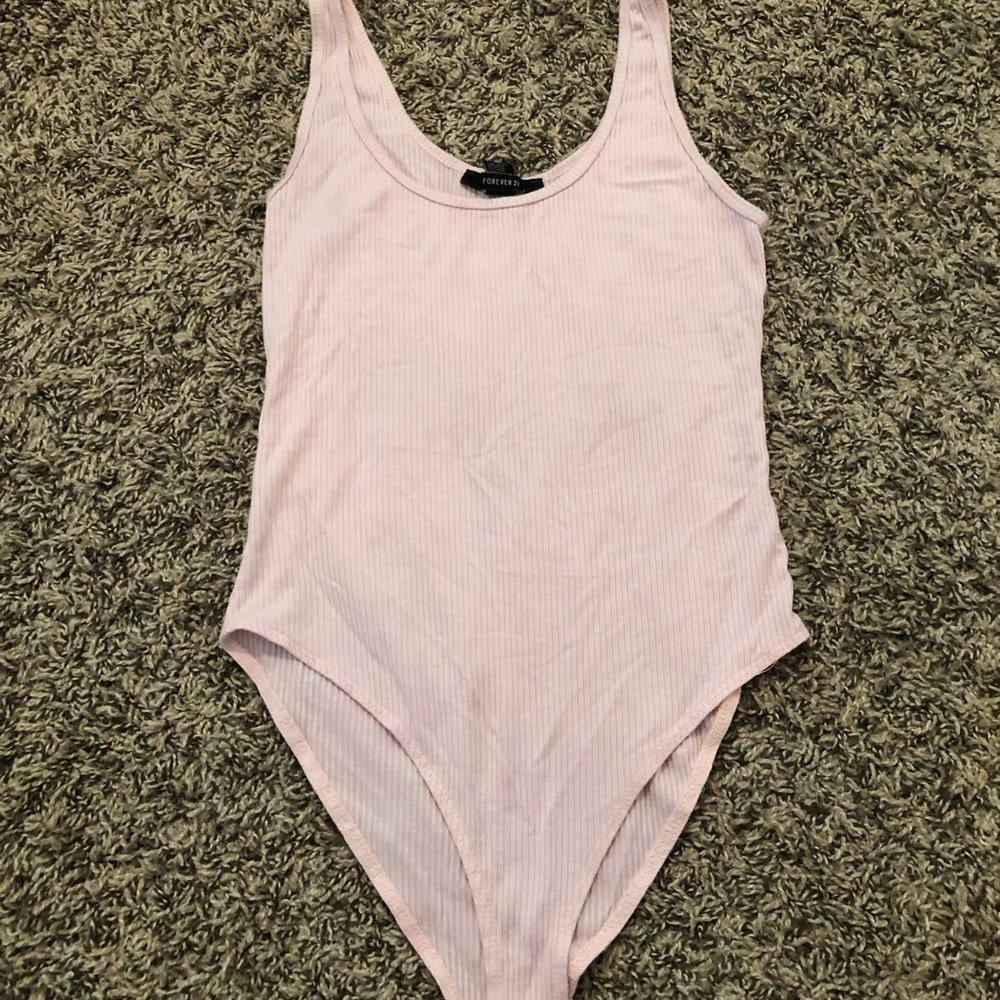 Light pink traditional brief bodysuit
